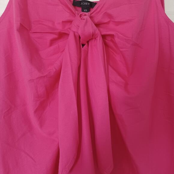 J. Crew Tie Front Tank Top S/M Azalea Pink NWT - Picture 7 of 9